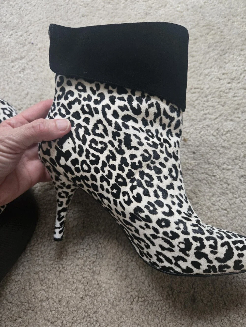 Marc Fisher LTD Fifily Leopard Calf Hair Ankle Bootie - 9